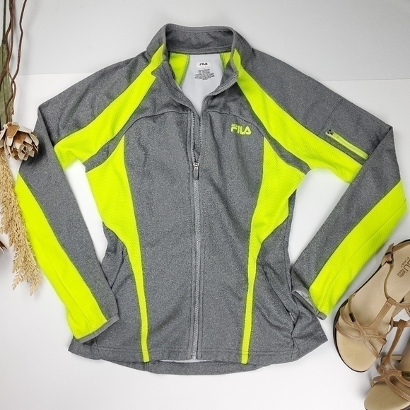 Fila Performance Neon Grey Structured Jacket M - Picture 7 of 12